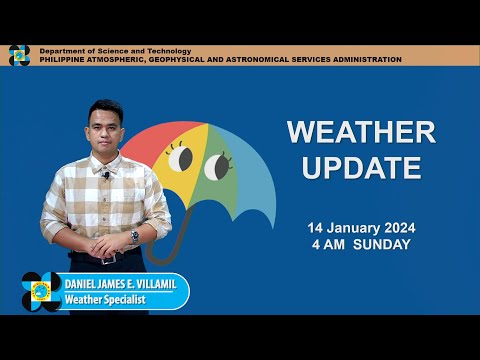 Public Weather Forecast issued at 4AM | January 14, 2024 - Sunday