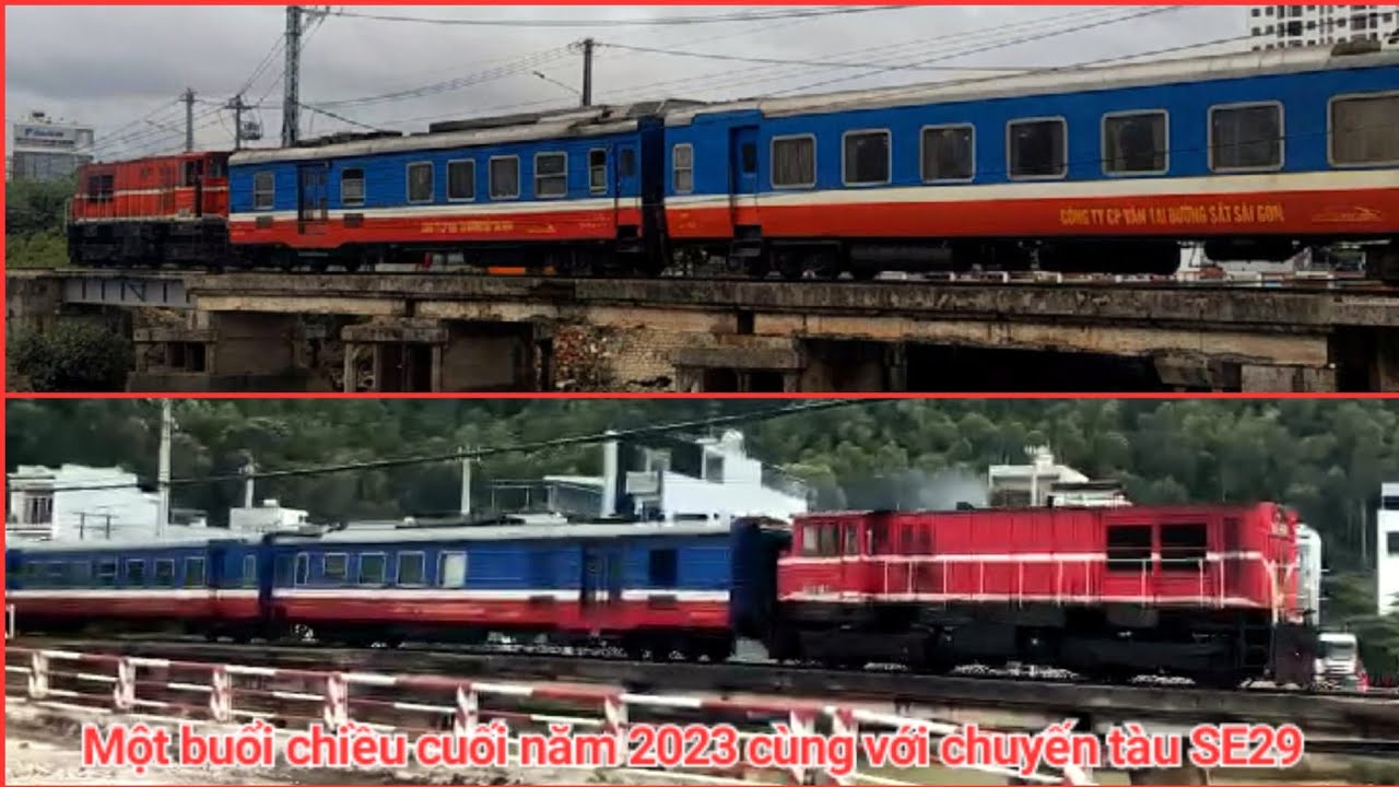[377] Một buổi chiều cuối năm 2023 cùng với chuyến tàu SE29 do D12E-653 ...