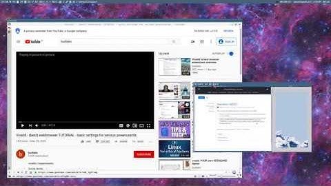 Vivaldi is OPEN SOURCE!!!  how to use picture in picture and configure i3WM for vivaldi.