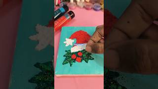 how to draw  santa hat with tissue paper || santa hat || #trending  #christmas #santaclaus #shorts