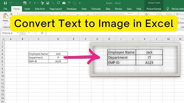 How to convert text to image in Excel