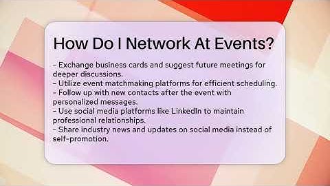 How Do I Network At Events? - Everyday-Networking