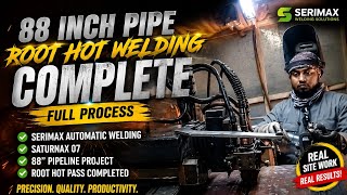 🔥 88 Inch Pipeline Root & Hot Weld | Automatic Welding Operator #AutomaticWelding #weldar_md_rubel