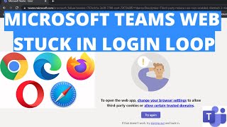 Microsoft Teams Web Stuck in Login Loop | Change your Browser Settings to Allow Third-Party Cookies screenshot 4