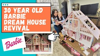 Reviving a 30 YEAR OLD Barbie Dream House for our daughter's 3rd birthday!