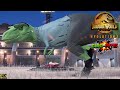 FRANKENSTEIN ALBERTOSAURUS vs ALL HALLOWEEN DINOSAURS | DINO FIGHT | JURASSIC WORLD | JURASSIC PARK