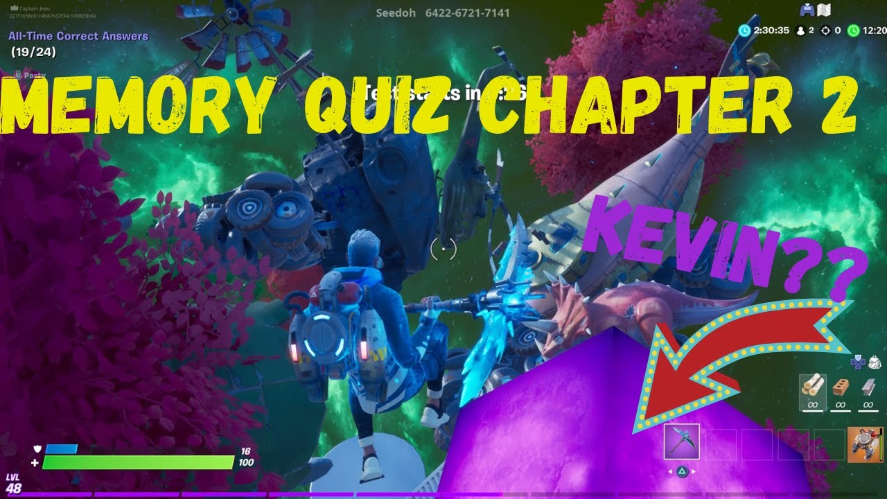 MEMORY Quiz Chapter: 2 Fortnite: Creative map - YouTube