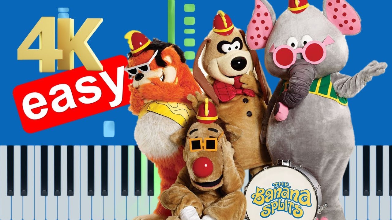 The Banana Splits Theme Song EASY Piano Tutorial YouTube