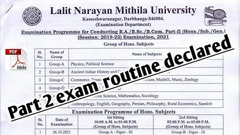Lnmu part 2 exam routine 2021