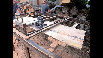 Flattening a Live Edge slab w/ a Router Sled