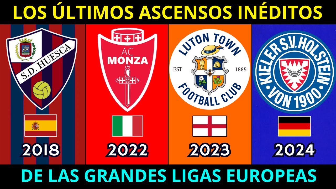 Los ULTIMOS ASCENSOS INÉDITOS de las GRANDES LIGAS EUROPEAS