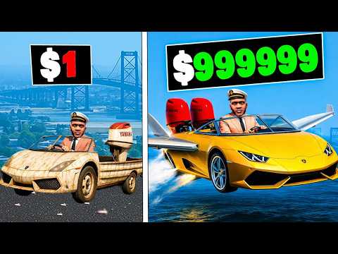 $1 to $1,000,000,000 WATER CAR in GTA 5! l VarunOP