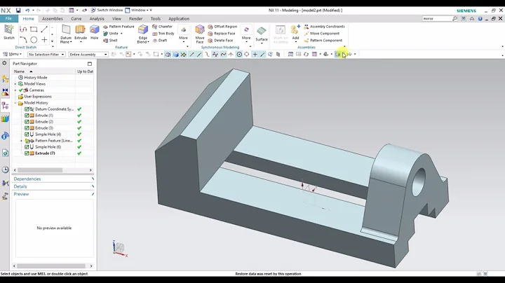 Siemens NX : Base of bench vice assembly