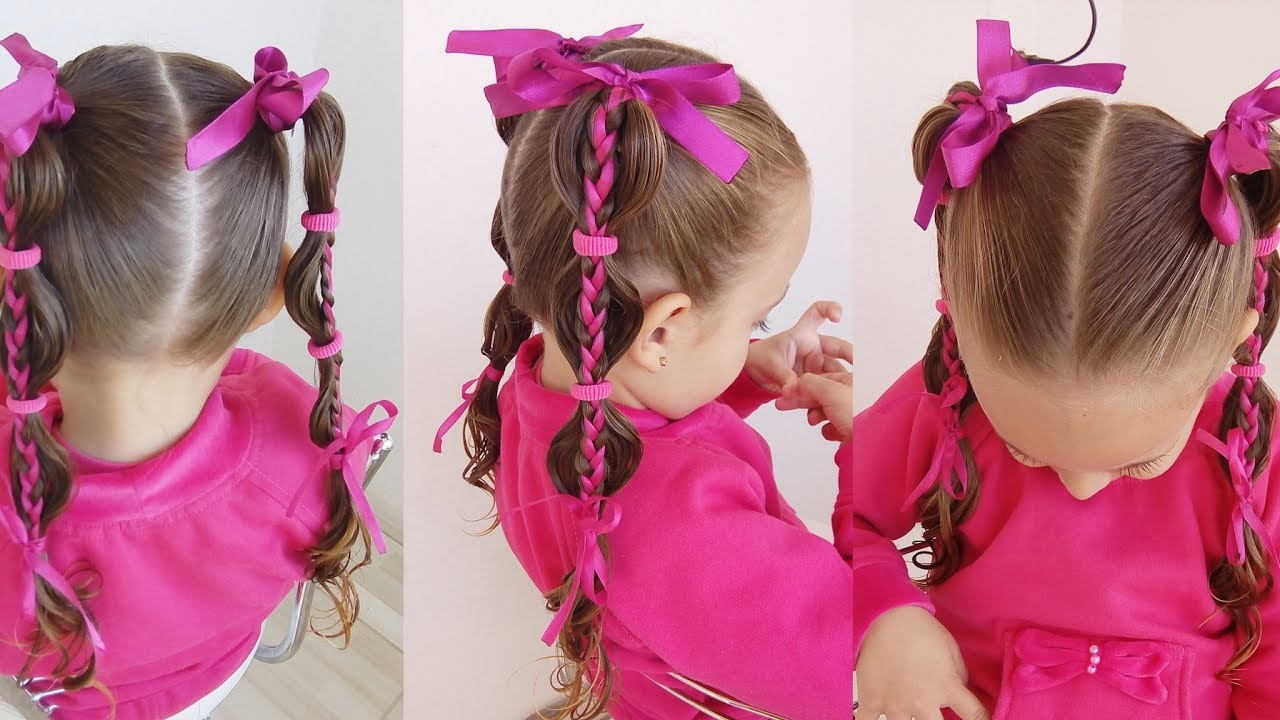 Penteado Infantil de festa junina com fitas - thptnganamst.edu.vn