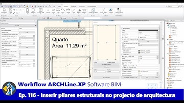 Workflow ARCHLine.XP Software BIM - Ep. 116 - Criar Pilares Estruturais no Projecto de Arquitectura