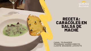 Receta: caracoles en salsa maché, en el restaurante Brasserie Lafayette