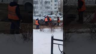 Укладка асфальта в снег