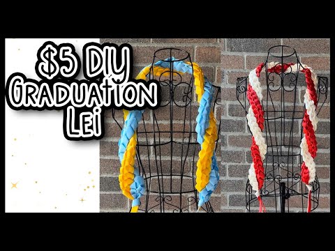 $5 Open Graduation Lei | Dollar Tree DIY | Budget Friendly Graduation Gift | Ribbon Lei Tutorial