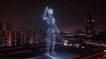 526 drones take flight in first light show rehearsal for Big Data Expo