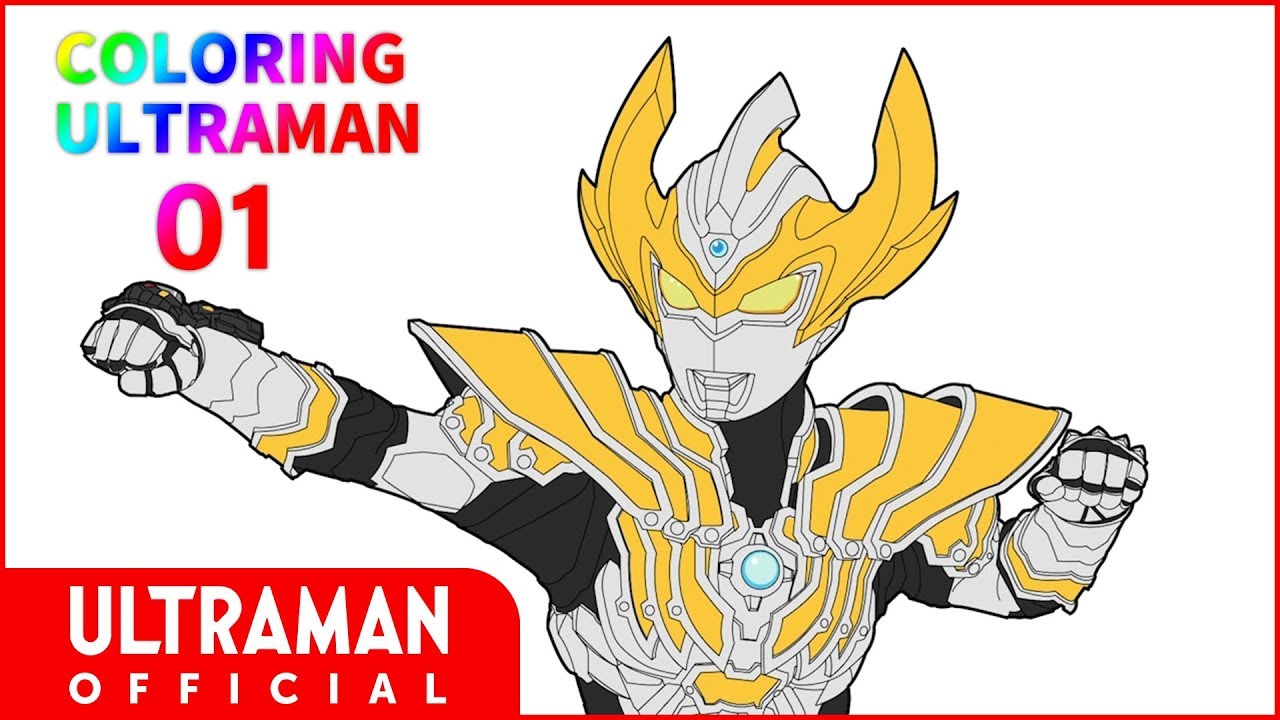 Drawing Coloring Ultraman For Kids 01 Ultraman Taiga Photon Earth Official Youtube