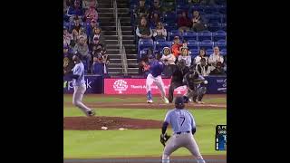 Elian Pena gets a hit. He is 1 for 2 in his first two at-bats in the 2026 Spring Breakout Game.