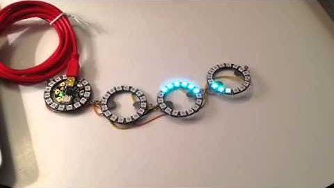 AdaFruit NeoPixel Rings - Sine Wave Pattern