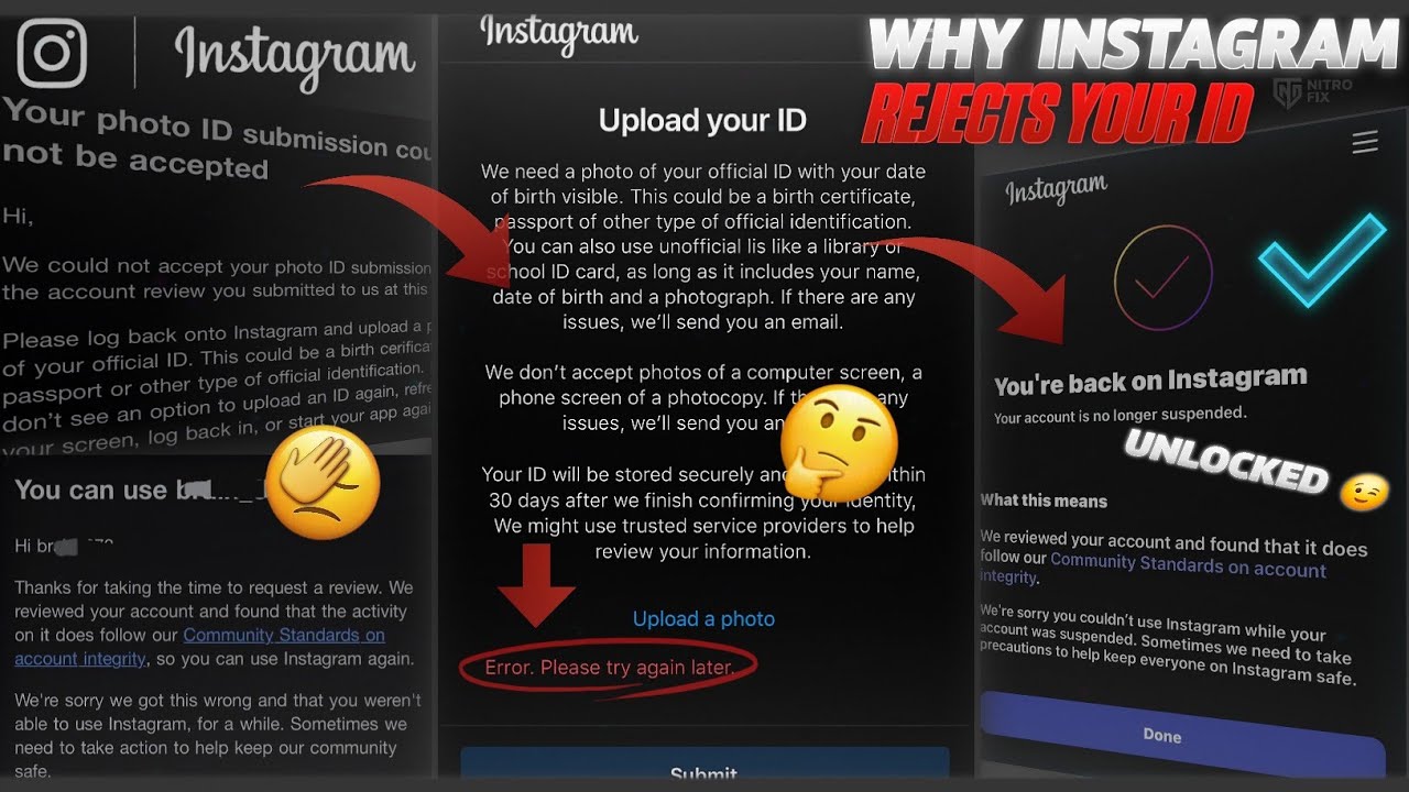 INSTAGRAM UPLOAD ID ERROR | PLEASE TRY AGAIN LATER FIX 2025 (SOLVE ...