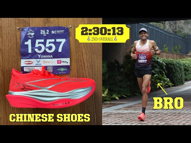 BRO REALLY RAN A 2:30 MARATHON IN CHINESE SHOES | Li Ning Feidian