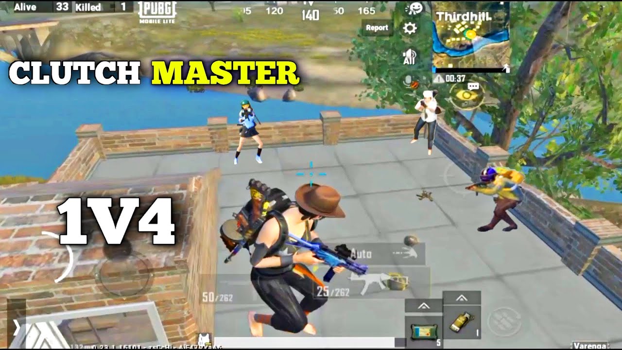CLUTCH MASTER | 1v4 🥶GAMEPLAY VIDEO PUBG MOBILE LITE @louwangg - YouTube