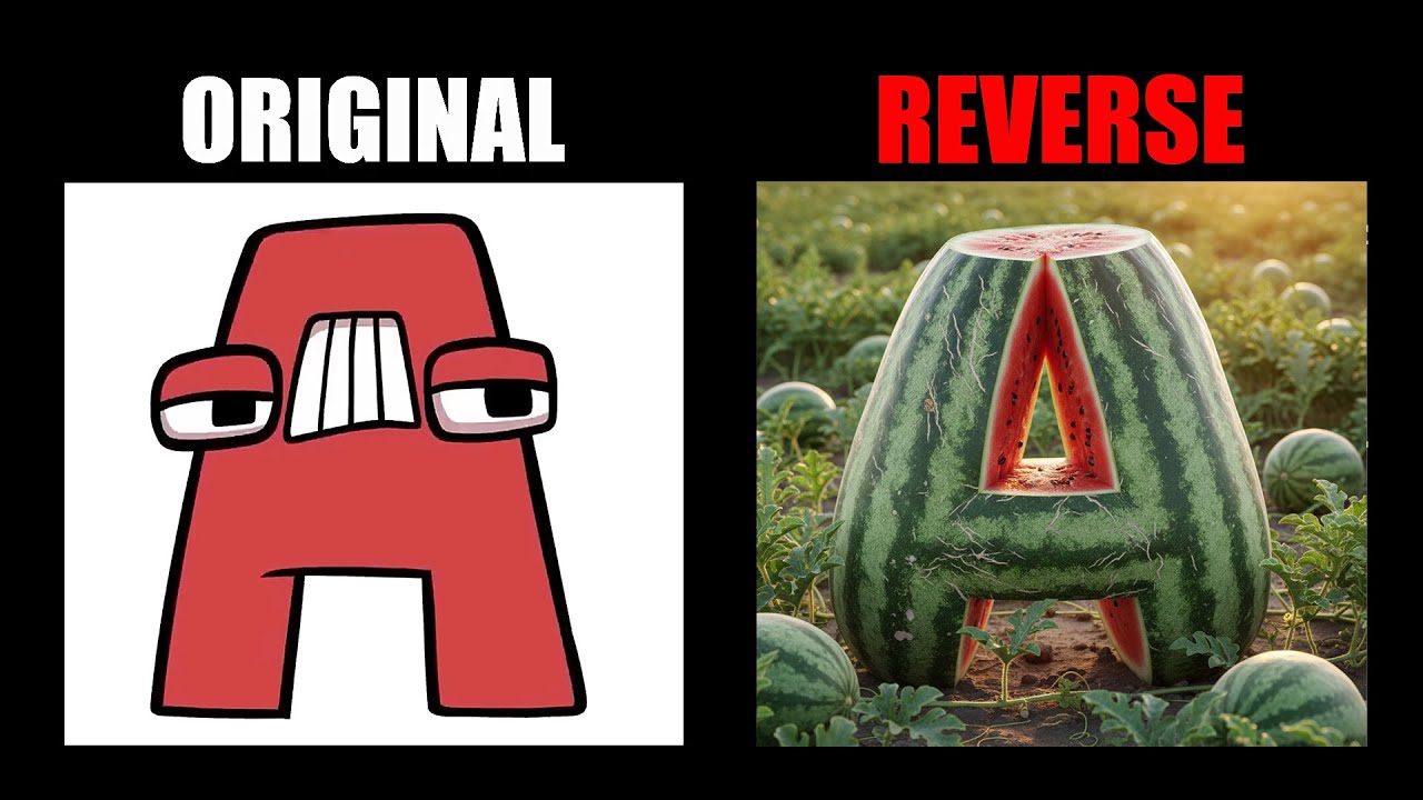 Reverse Alphabet Lore But They Are WaterMelon (A-Z) - Alphabet Lore Meme Animation | TD Rainbow