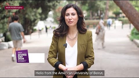 AUB Giving Day 2025 – A message from the Office of Student Affairs