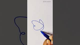 one line butterfly drawing|one line drawing#art #shorts#youtubeshorts#satisfying