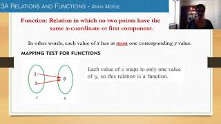 3A Relations and functions