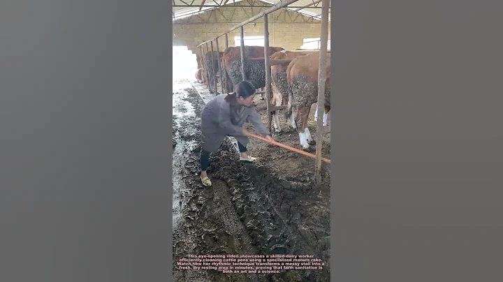 "Dairy Farm Efficiency! Watch Her Master the Art of Manure Management"