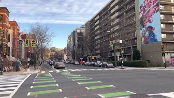 Signal separation and bus transit queue jump at complex signal in Washington DC
