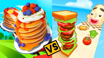 Pancake Run vs Sandwich Runner🌎🤩🌎 Walkthrough Android iOS Gameplay SSM13