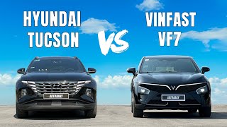 Drag Race: VinFast VF 7 vs Hyundai Tucson Turbo |Autodaily.vn|