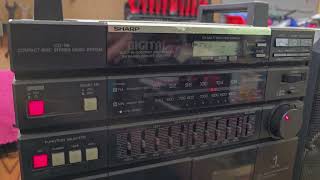 Sharp CD-X9 Boombox CD Tape Tuner VU meters