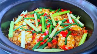 Delicious Easy Home Recipe: Savory Shrimp and Vermicelli Claypot! Irresistibly Tender and Flavorful. by 美食烹飪秀 747 views 1 day ago 9 minutes, 1 second