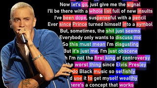 Eminem - Without Me (Rhyme Scheme)