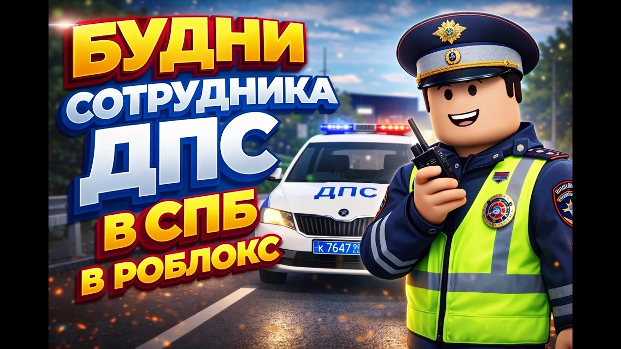 🚔Мини будни в СПБ за сотрудника ГИБДД в МВД в роблокс #3🚔