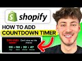 How To Add Custom Countdown Timer to Shopify (2026)