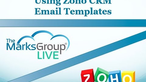 Using Zoho CRM Email Templates