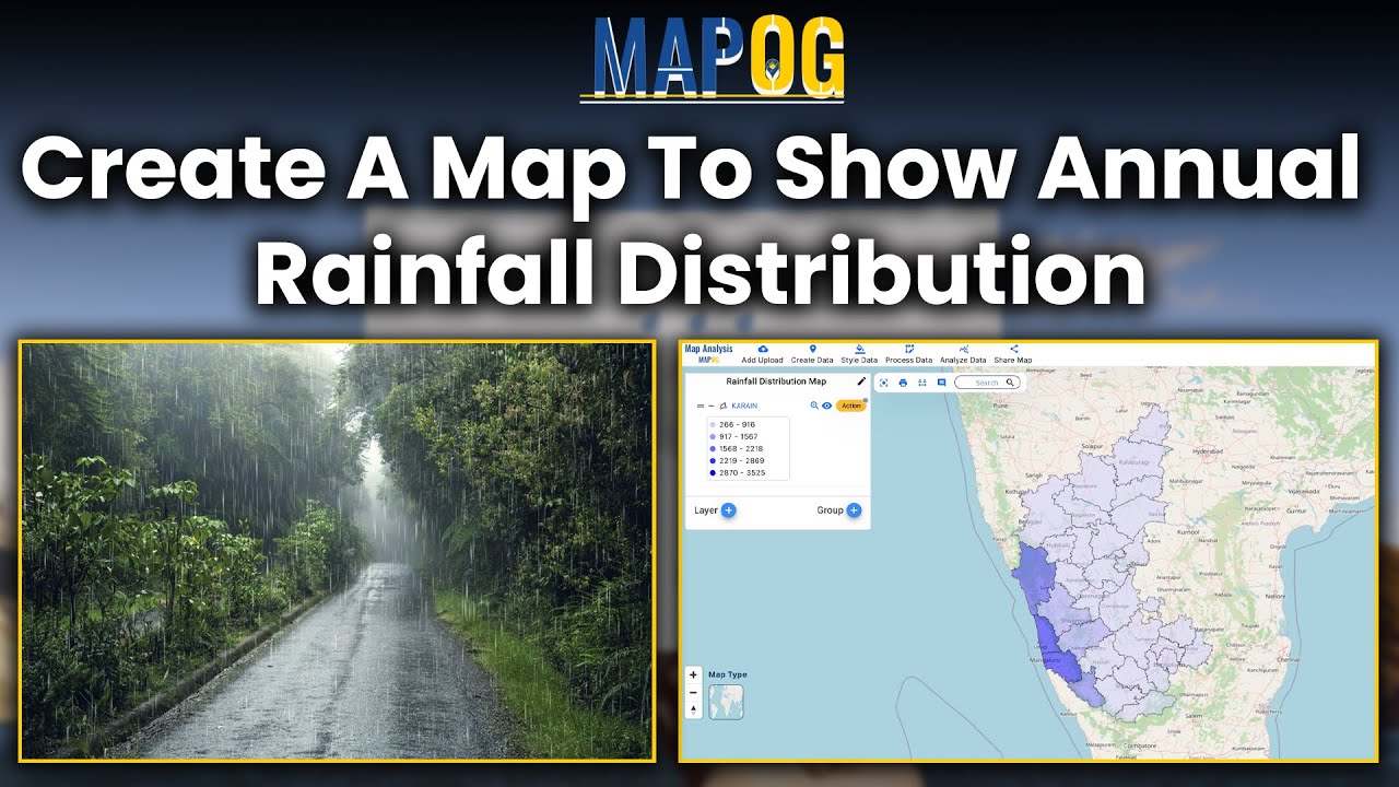 Create a Map to Show Annual Rainfall Distribution - YouTube
