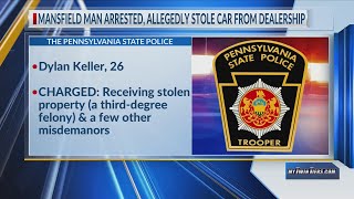 Mansfield man arrested, allegedly stole car from dealership