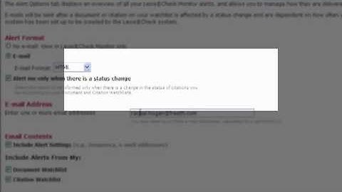 LexisCheck Monitor - Creating An Alert
