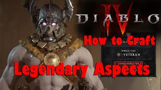 Diablo IV Legendary Aspects How to craft Legendary items from Rares How to unlock the Occultist