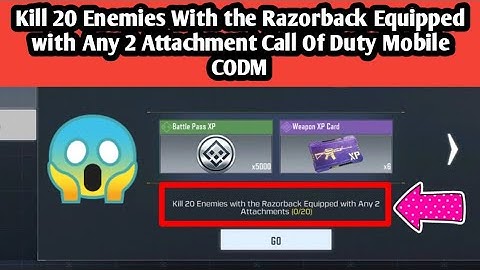 Kill 20 Enemies With the Razorback Equipped with Any 2 Attachments Call Of Duty Mobile CODM