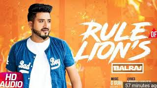 Rule of Lions (FULL SONG) - Balraj | G Guri | latest punjabi song 2018 | new punjabi song 2018