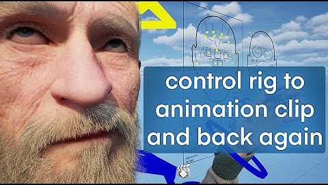 METAHUMAN: control rig animation to animation clip and back again.